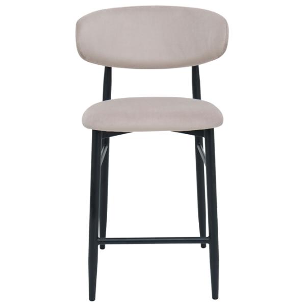 Scaun de bar DecoPrim Meridian  Textil / Metal / Beige photo 2