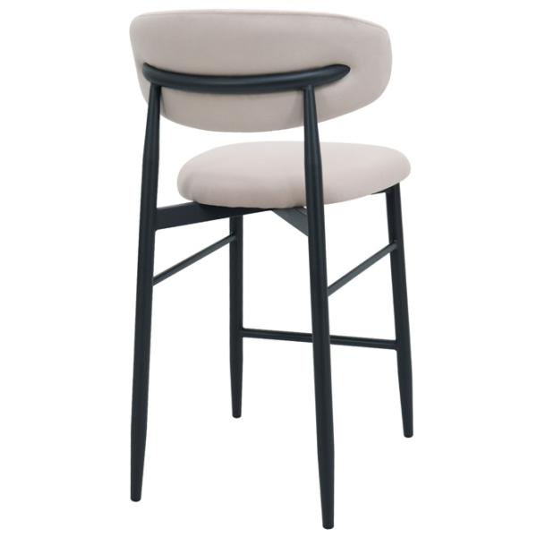 Scaun de bar DecoPrim Meridian  Textil / Metal / Beige photo 4