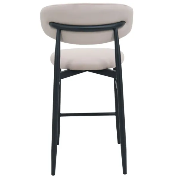 Scaun de bar DecoPrim Meridian  Textil / Metal / Beige photo 5