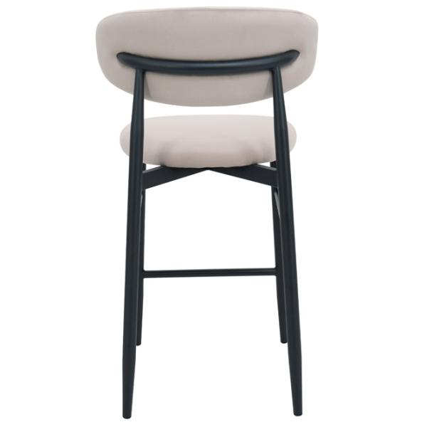 Scaun de bar DecoPrim Meridian  Textil / Metal / Beige photo 5