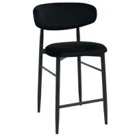 Scaun de bar DecoPrim Meridian  Textil / Metal / Black