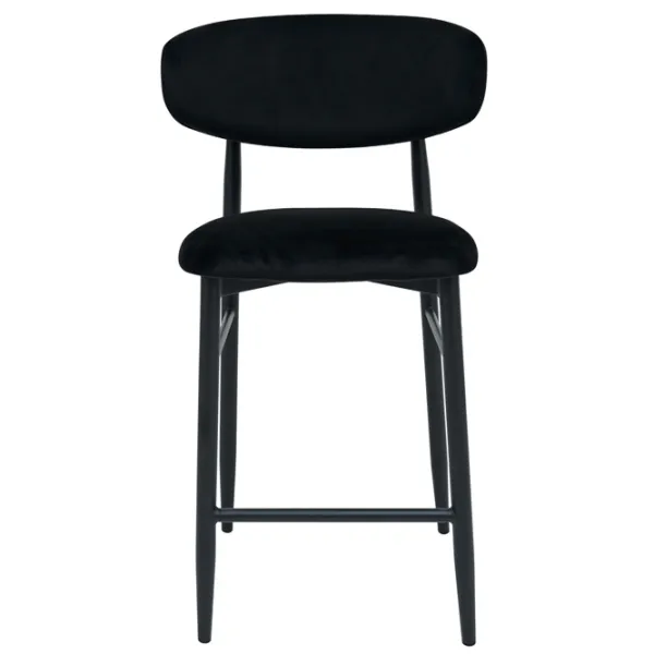 Scaun de bar DecoPrim Meridian  Textil / Metal / Black photo 2