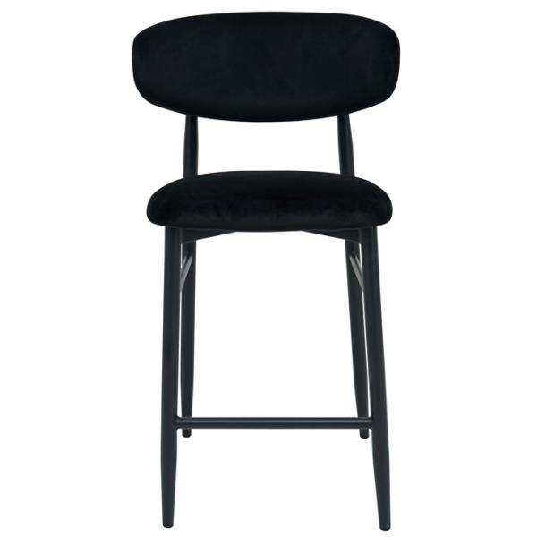 Scaun de bar DecoPrim Meridian  Textil / Metal / Black photo 2