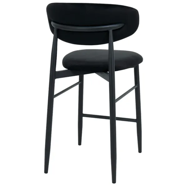 Scaun de bar DecoPrim Meridian  Textil / Metal / Black photo 4
