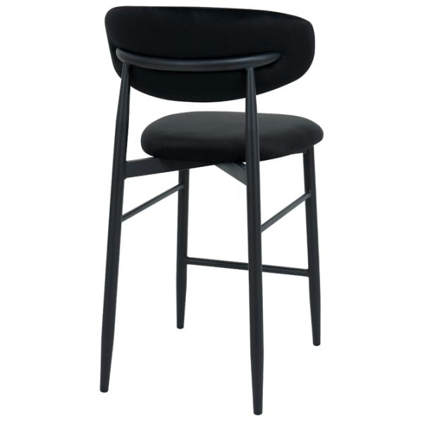 Scaun de bar DecoPrim Meridian  Textil / Metal / Black photo 4