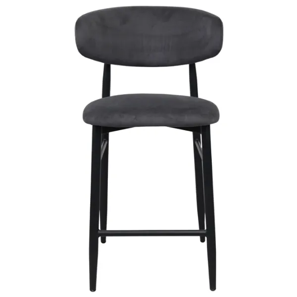 Scaun de bar DecoPrim Meridian  Textil / Metal / Gray photo 2