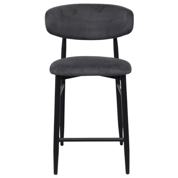 Scaun de bar DecoPrim Meridian  Textil / Metal / Gray photo 2