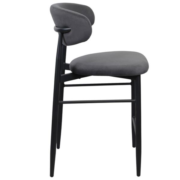 Scaun de bar DecoPrim Meridian  Textil / Metal / Gray photo 3