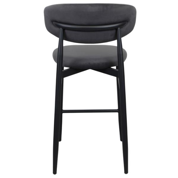 Scaun de bar DecoPrim Meridian  Textil / Metal / Gray photo 4