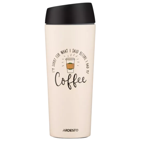 Cană termo Ardesto Coffee Time Travel Mug Beige 0.45l photo 1