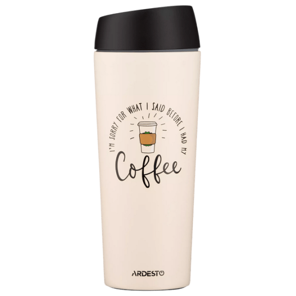 Cană termo Ardesto Coffee Time Travel Mug Beige 0.45l photo 1