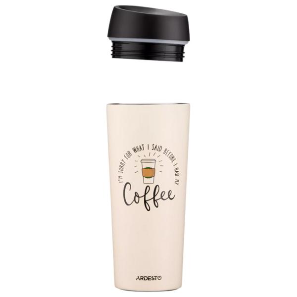 Cană termo Ardesto Coffee Time Travel Mug Beige 0.45l photo 2