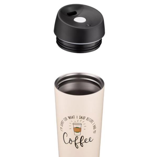 Cană termo Ardesto Coffee Time Travel Mug Beige 0.45l photo 3