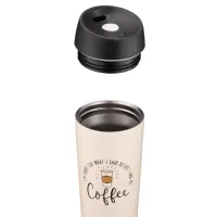 Термокружка Ardesto Coffee Time Travel Mug Бежевый 0.45л photo 3