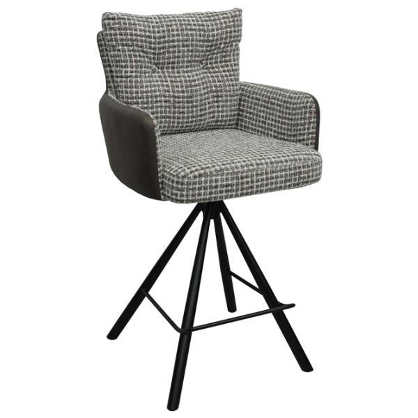 Scaun de bar DecoPrim Santo Catifea / Metal / Dark Brown photo 3