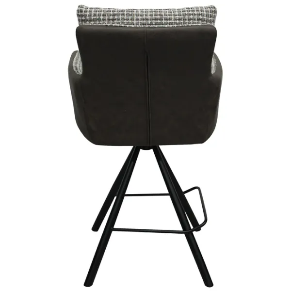 Scaun de bar DecoPrim Santo Catifea / Metal / Dark Brown photo 4