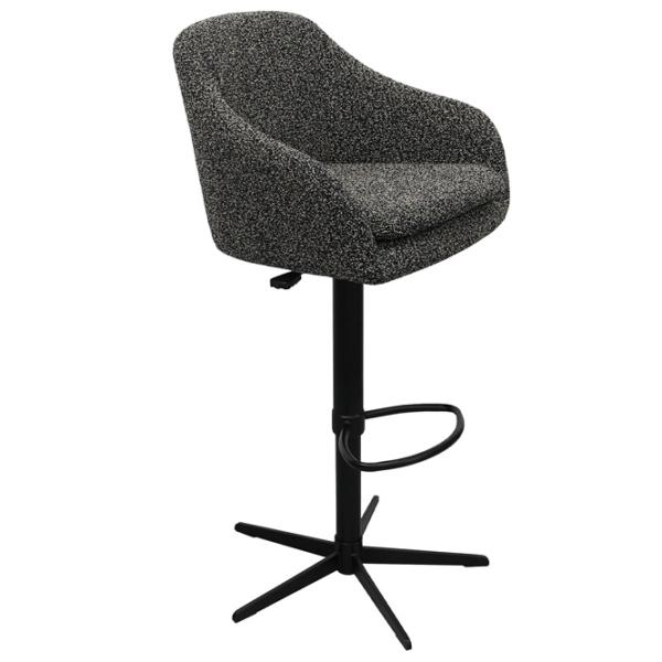 Scaun de bar DecoPrim Santi Catifea / Metal / Gray photo 1