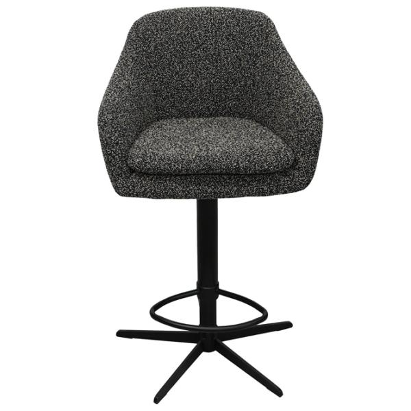 Scaun de bar DecoPrim Santi Catifea / Metal / Gray photo 3