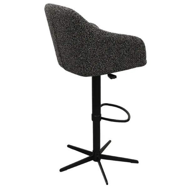 Scaun de bar DecoPrim Santi Catifea / Metal / Gray photo 4
