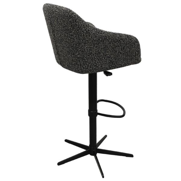 Scaun de bar DecoPrim Santi Catifea / Metal / Gray photo 4
