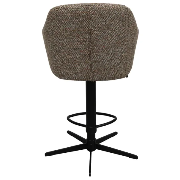Scaun de bar DecoPrim Santi Catifea / Metal / Beige photo 3