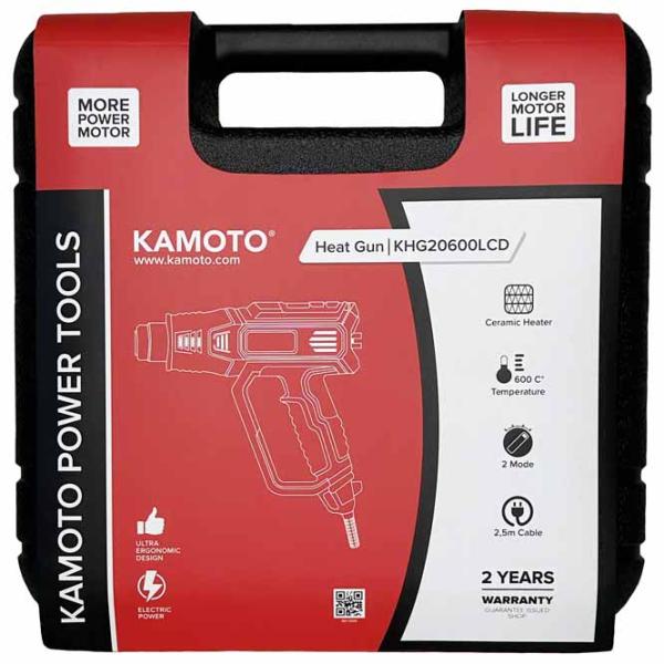Строительный фен Kamoto KHG20600LCD 2000 Вт / Красный photo 9