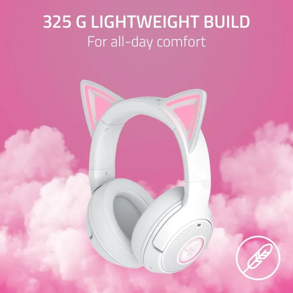 Наушники Razer Kraken Kitty Edition V2 Quartz Pink Белый Беспроводные/ Игровой photo 9