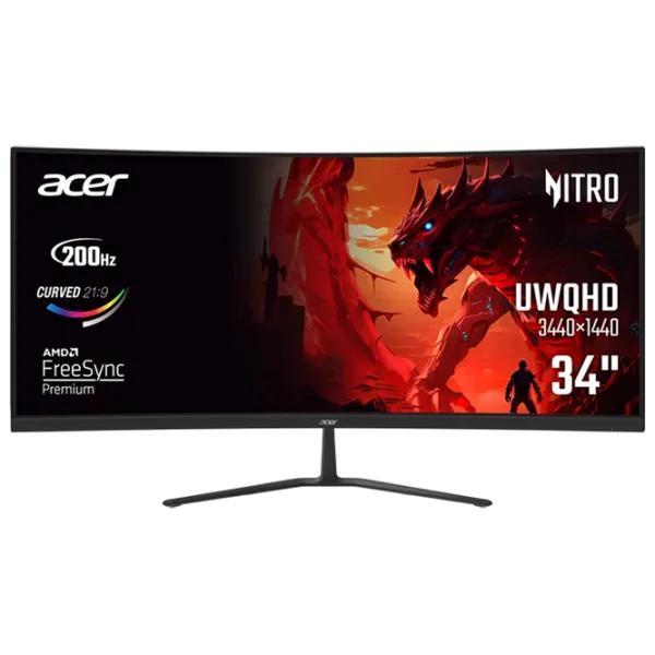 Monitor Acer Nitro ED340CURX0bmiipx 34" Ultra WQHD 200 Hz / 0.5 ms / Black photo 1