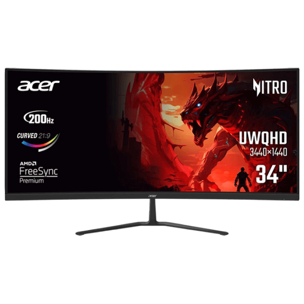 Monitor Acer Nitro ED340CURX0bmiipx 34" Ultra WQHD 200 Hz / 0.5 ms / Black photo 1