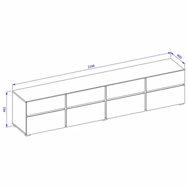 Тумба под телевизор Helvetia Cross 48.2 x 224.8 x 40см / ДСП photo 6