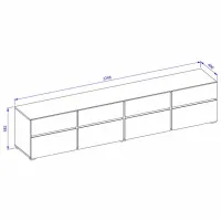 Тумба под телевизор Helvetia Cross 48.2 x 224.8 x 40см / ДСП photo 6