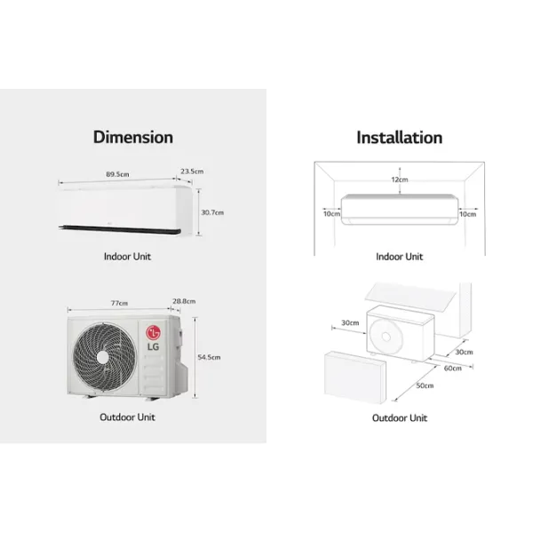 Aparat de aer condiționat LG DUALCOOL Deluxe 9000 BTU / 21 m² / White photo 11