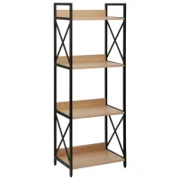 Стеллаж DecoPrim Karl 4 137.5 x 51 x 30см cm / ЛДСП / Black