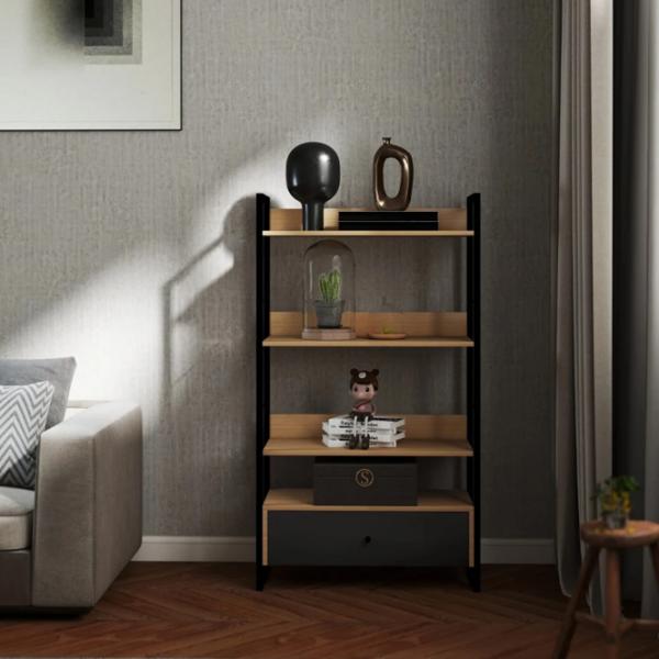 Стеллаж DecoPrim Alto 4 124.5 x 70 x 30см cm / ЛДСП / Black photo 8