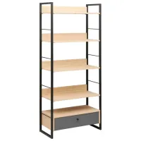 Etajeră DecoPrim Alto 5 159 x 70 x 30 cm / PAL / Black