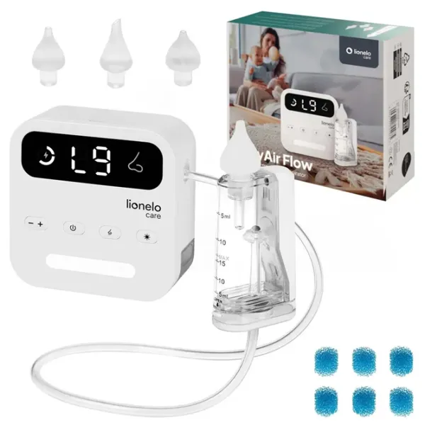 Aspirator nazal Lionelo Baby Air Flow 1500 mAh / White photo 8