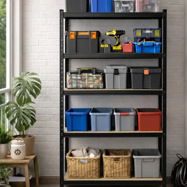 Etajeră Xenos StrongLine Black / MDF photo 6
