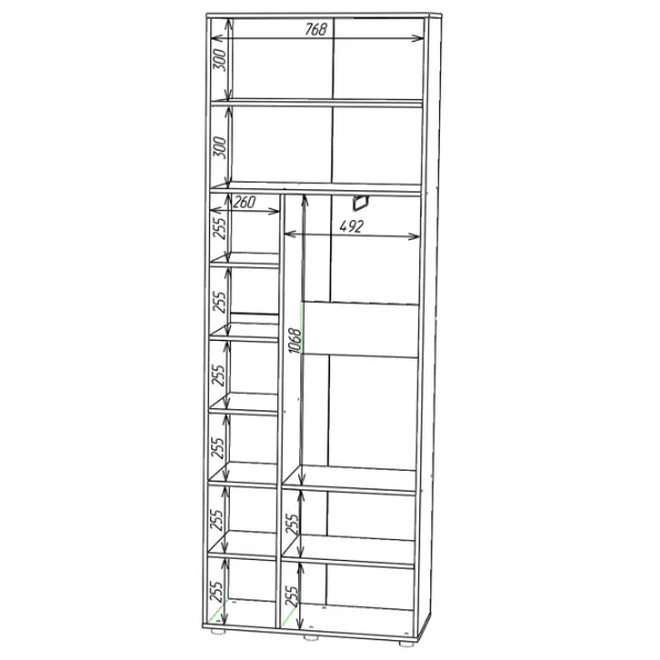 Dulap Nex Home A007 80 x 42 x 230 / PAL / White photo 5