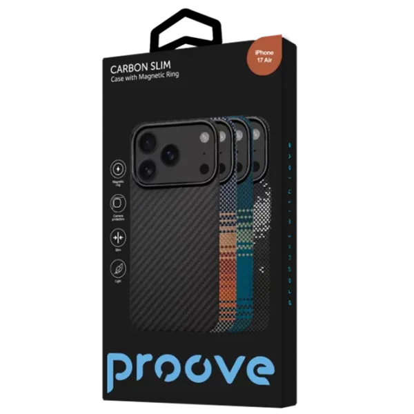 Husă pentru smartphone Apple iPhone Air Proove / MagSafe Back / TPU / Carbon Glowrise photo 4