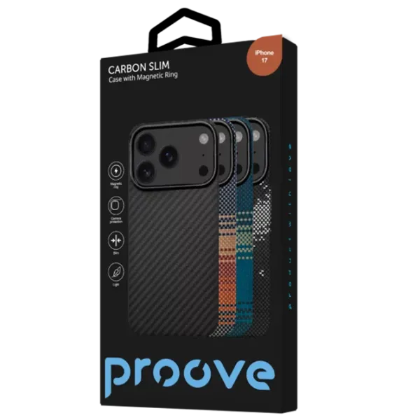 Husă pentru smartphone Apple iPhone 17  Proove / MagSafe Back / TPU / Carbon Glowrise photo 3