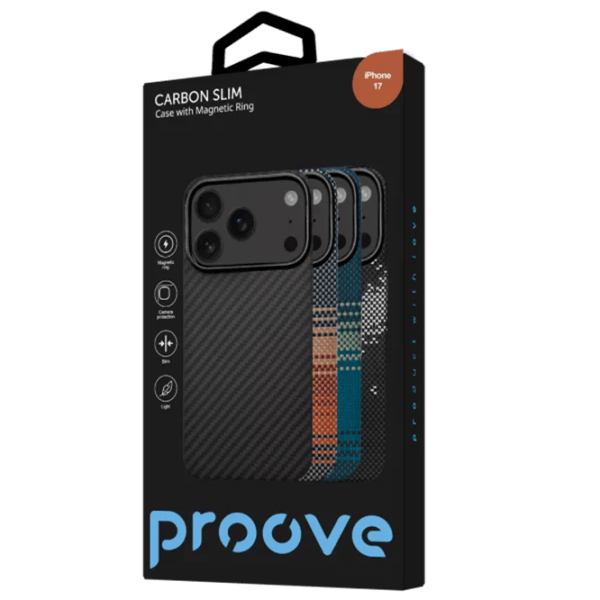 Husă pentru smartphone Apple iPhone 17  Proove / MagSafe Back / TPU / Carbon Glowrise photo 3