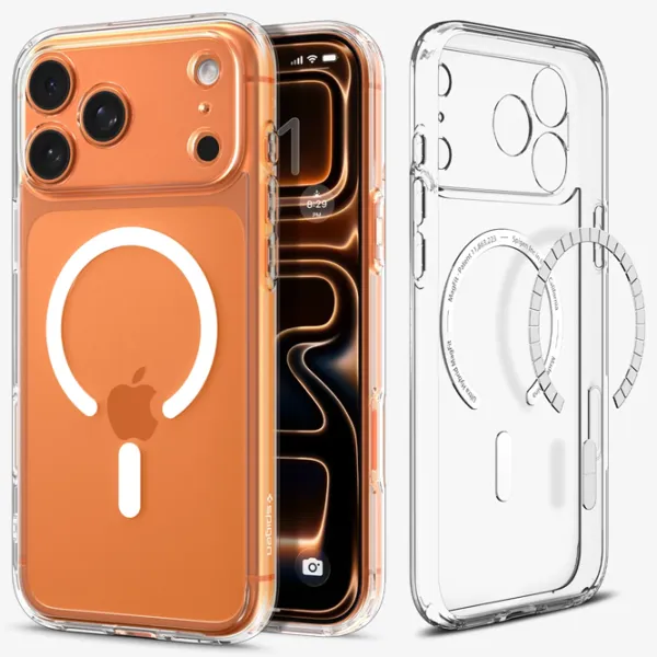Чехол для смартфона Apple iPhone 17 Pro Max Spigen / MagSafe Back / ТПУ / Прозрачный Белый photo 2