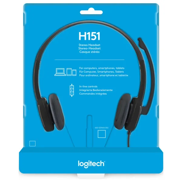 Наушники Logitech H151 Черный Черный Проводная/ Персональный photo 6
