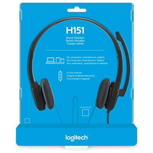 Наушники Logitech H151 Черный Черный Проводная/ Персональный photo 6