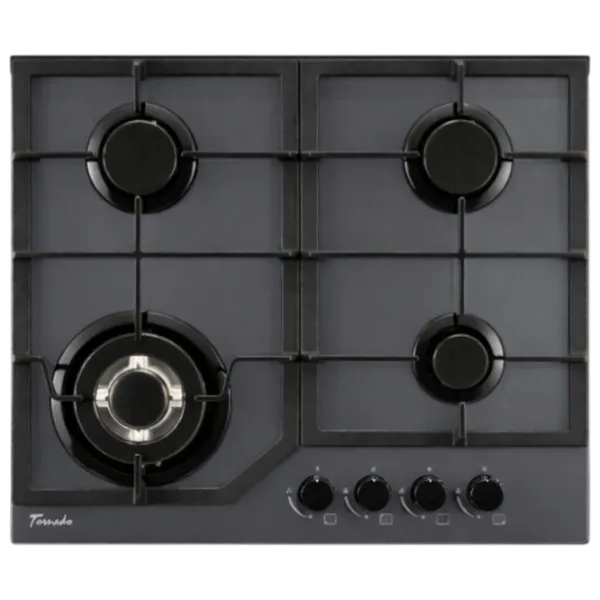 Plită încorporabilă pe gaz Tornado TR4033 SBF HM Sticlă călită / Gray photo 1