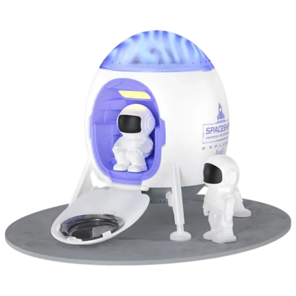 Lampă de noapte XO Astronaut Star and Galaxy Projector & Speaker White photo 1