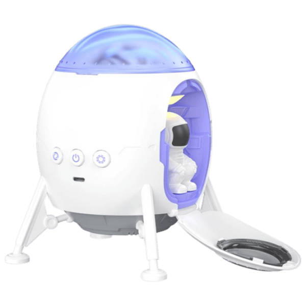 Lampă de noapte XO Astronaut Star and Galaxy Projector & Speaker White photo 2