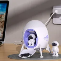 Lampă de noapte XO Astronaut Star and Galaxy Projector & Speaker White photo 5