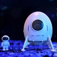 Lampă de noapte XO Astronaut Star and Galaxy Projector & Speaker White photo 6