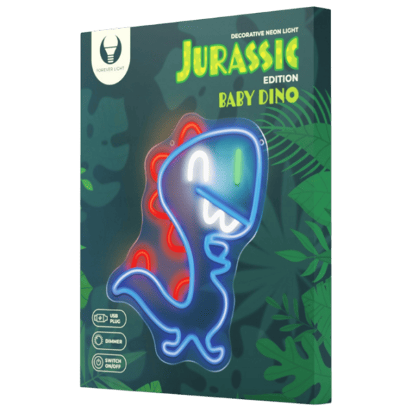 Lampă LED Forever Light Neon PLEXI JURASSIC BABY DINO Blue photo 2
